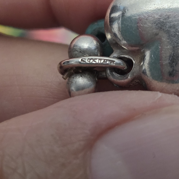 Set of 2 Shube Turquoise Sterling Silver Beaded Stretch Bracelets - Picture 4 of 4